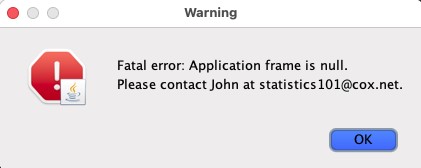 Fatal Error Message